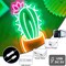 Summer Cactus Neon Sign with Flower – LED Light Sign for Tropical Decor, Beach Vibes, and Aesthetic Wall Accent for Home, Nursery, and Party